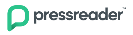 Der Pressreader ist Online-Zeitschriftenportal. Das Logo wird aus dem Wort Pressreader gebildet und durch eine grüne Sprechblase, ähnlich einem P erkennbar gemacht.