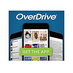Gezeigt werden mobile Endgeräte, mit digitalen Medien und dem Text: OverDrive - get the App