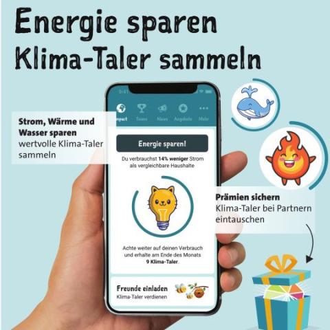Plakat zum Klima-Taler - Energie sparen