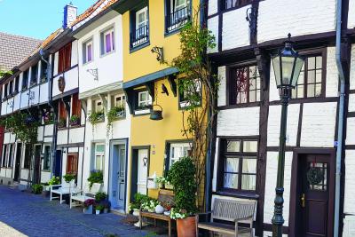 Fachwerkhäuser in historischer Altstadt