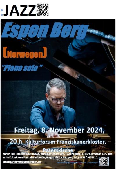 Plakatmotiv Espen Berg, © Bettina Klapheck, Kulturamt Kempen