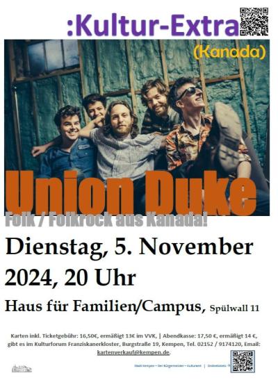 Plakatmotiv Union Duke Kultur-Extra, © Bettina Klapheck, Kulturamt Kempen