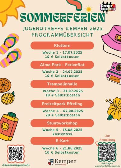 Sommerferienprogramm Kempener Jugendtreffs, © Jugendamt Kempen