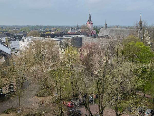 Blick auf das Franziskanerkloster vom Burgturm