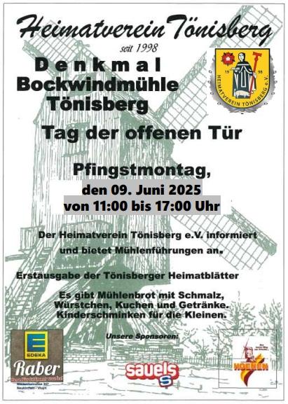 Plakat zum Tag der offenen Tür Bockwindmühle Plakat zum Tag der offenen Tür Bockwindmühle