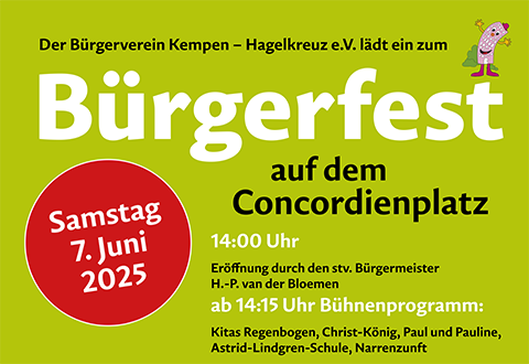 Plakat zum Bürgerfest im Hagelkreuz