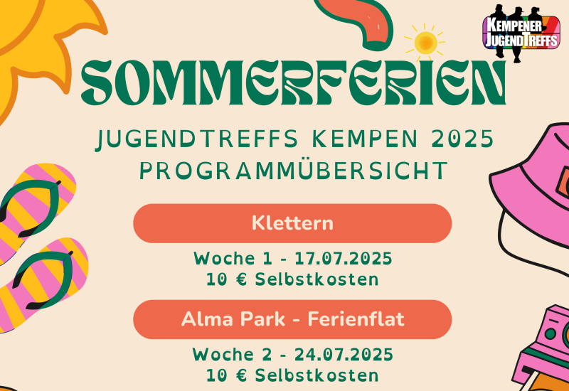 Sommerferienprogramm der Jugendtreffs Kempen