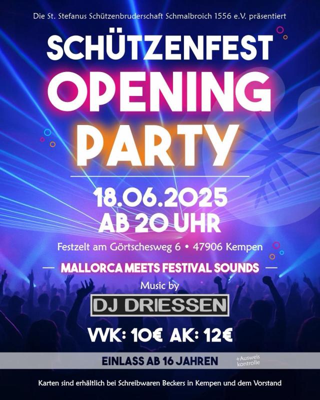 Event Image: Schützenfest Opening Party